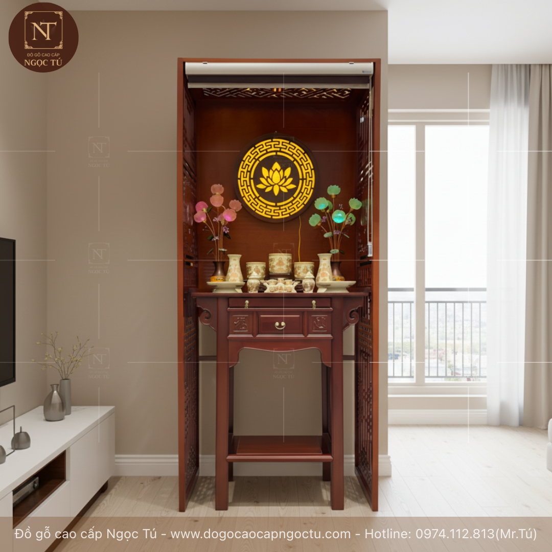 bàn thờ tâm phúc cho chung cư hiện đại